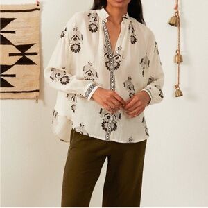 Alix of Bohemia Kiki Ink Cactus Flower Shirt
Button Front Long Sleeve